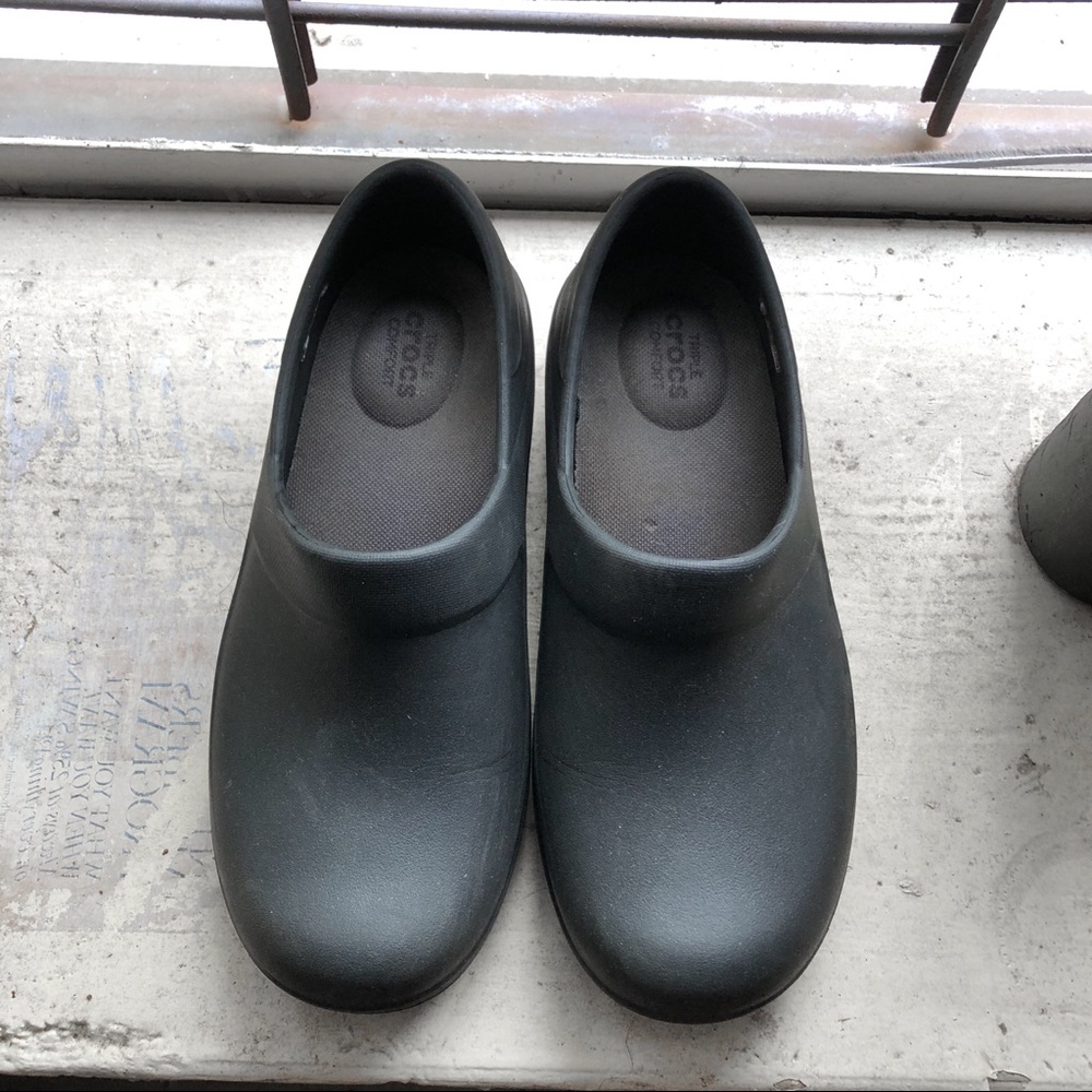 Black Croc Clogs - image 1